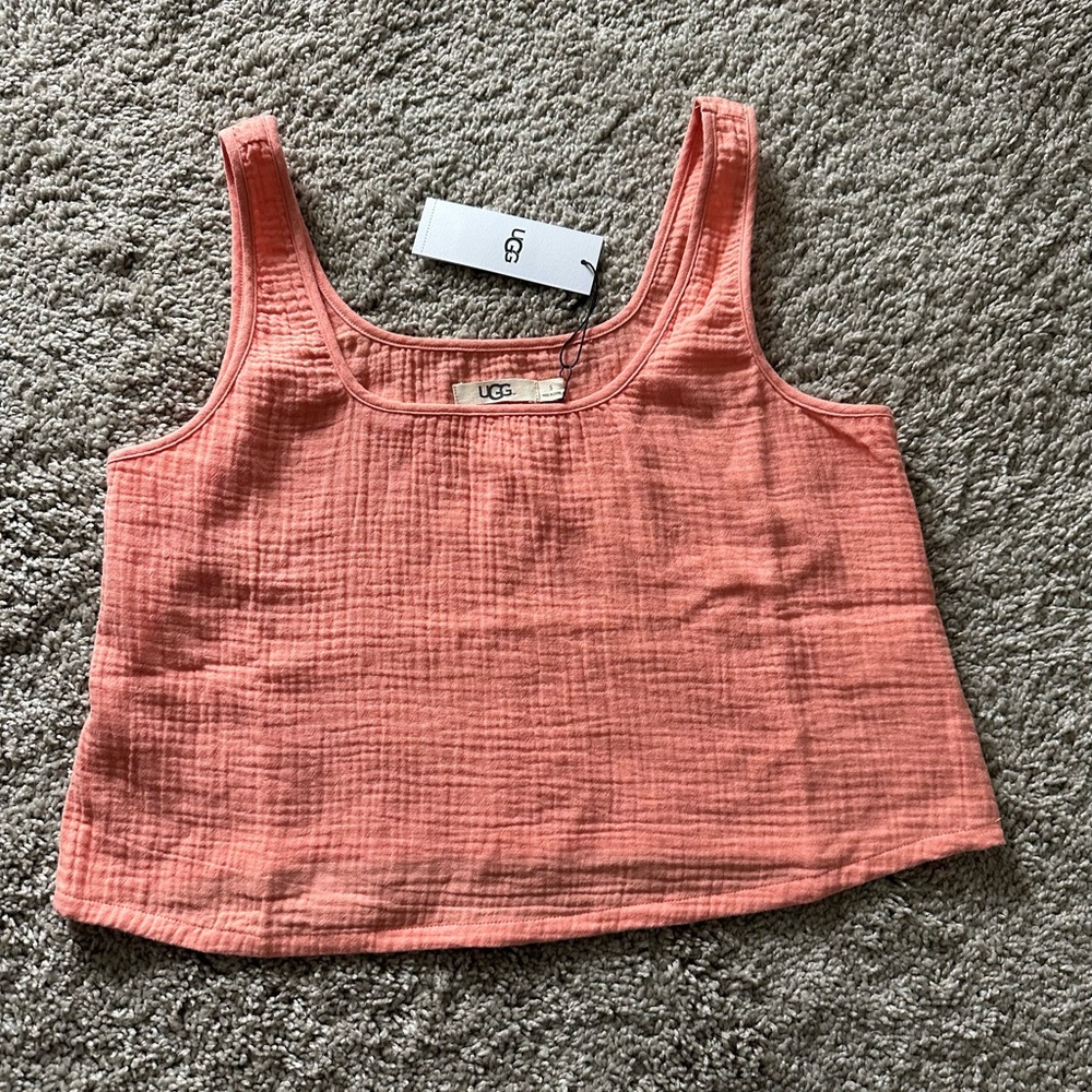 NWT - UGG CINTHIA Tank Cropped Cotton Gauze Size S